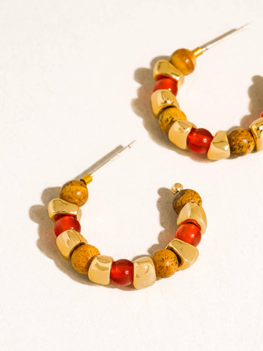 Beaded Hoop Earrings