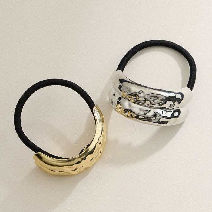 Chunky Dome Hammered Hair Tie
