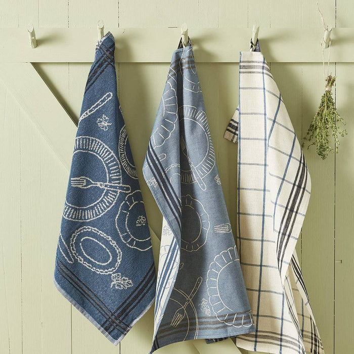 Trio Linen Towel Set Bleu