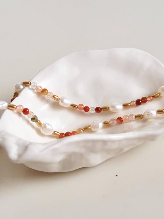 Bohemian Stone and Bead Bracelet