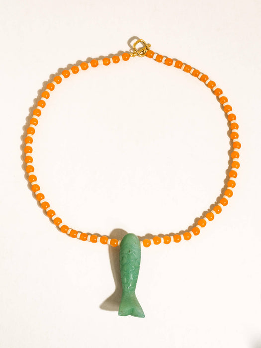 Nicolette Beaded Fish Necklace