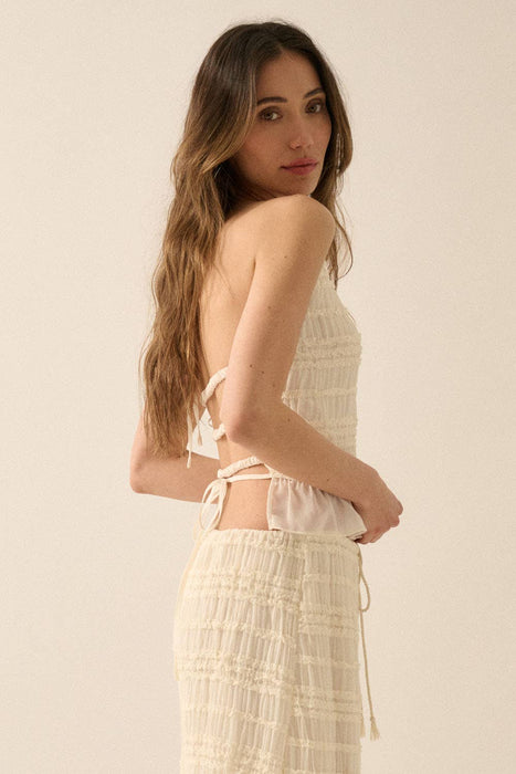 Shay Open Back Ruffle Top