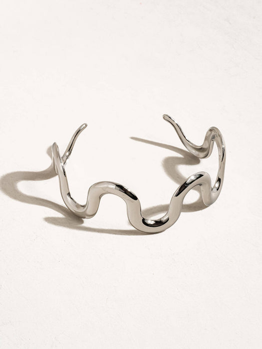 Wavy Bold Statement Bracelet