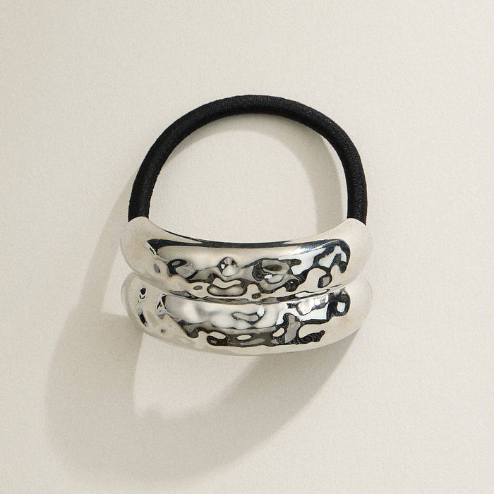 Chunky Dome Hammered Hair Tie