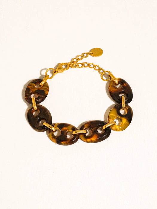 Oak Resin Link Bracelet