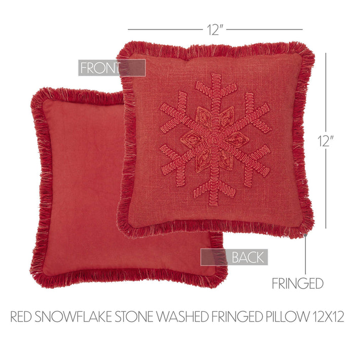 Red Snowflake Pillow