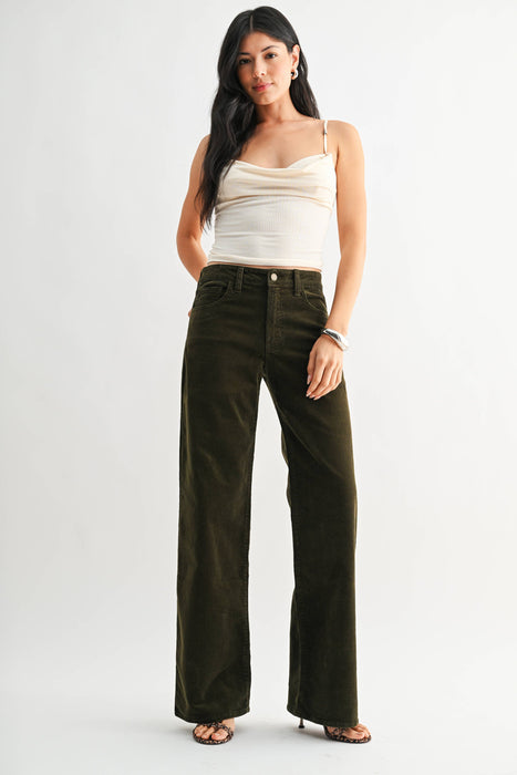 Olive Corduroy Pant