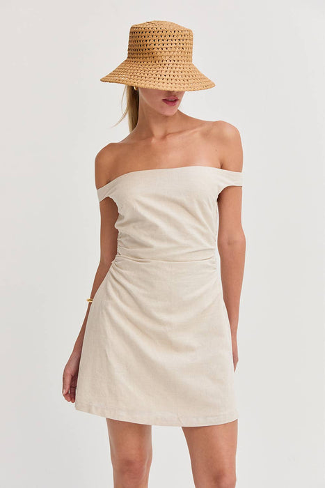 Oatmeal Off Shoulder Dress