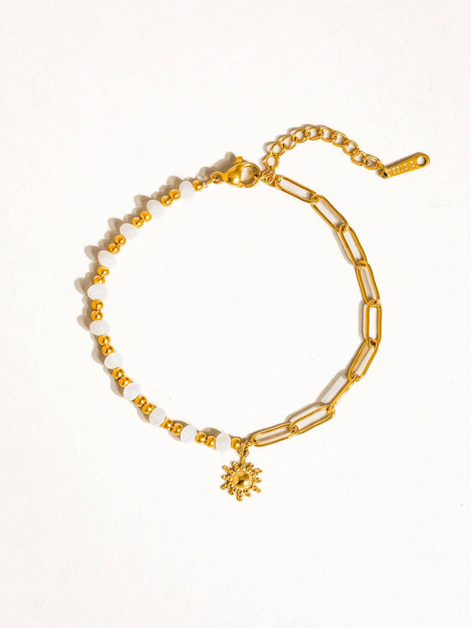 Sun and Pearl Bracelet