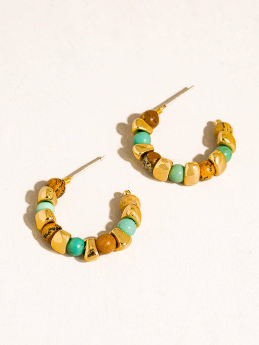 Beaded Hoop Earrings