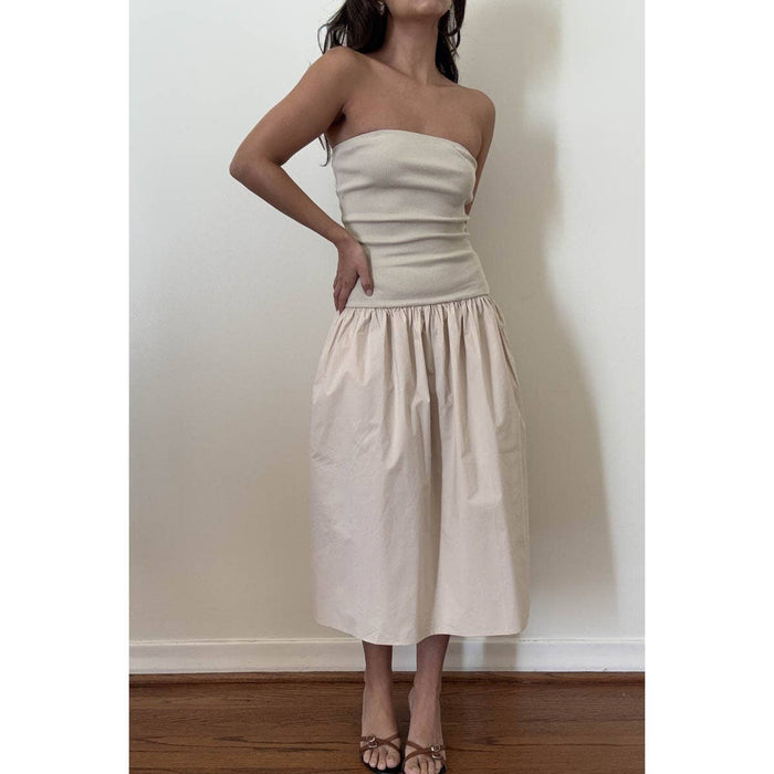 Kitt Strapless Knit Midi Dress