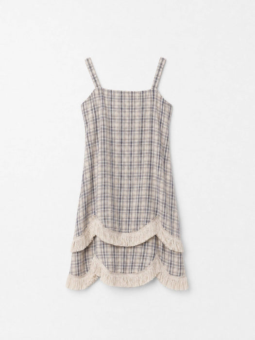 Bleu Check Mini Dress