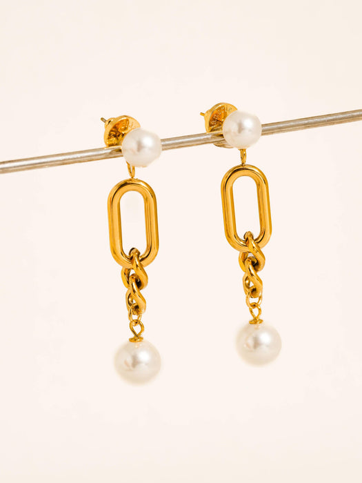 Chaîne et Perle Earring