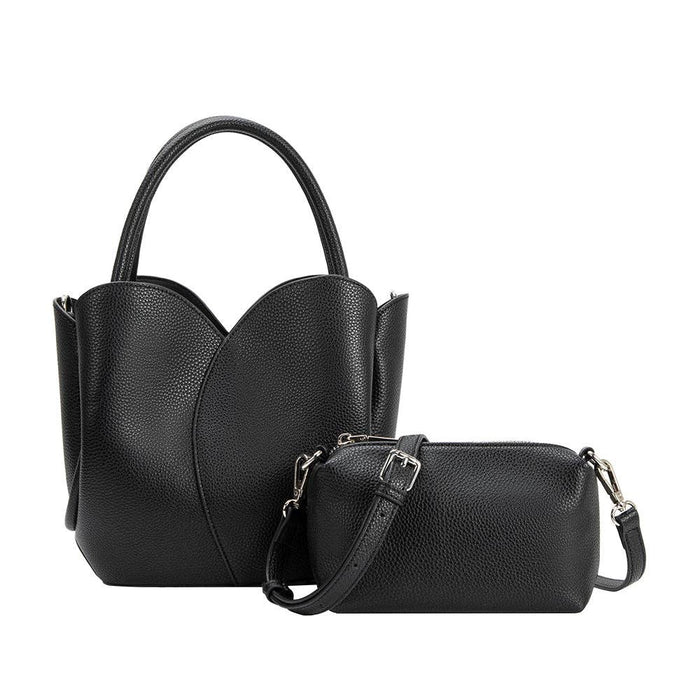 Black Tulip Handle Bag