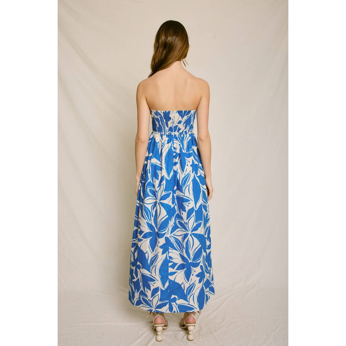 Azure Strapless Maxi Dress