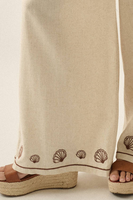 Shelley Pleated Linen Pants