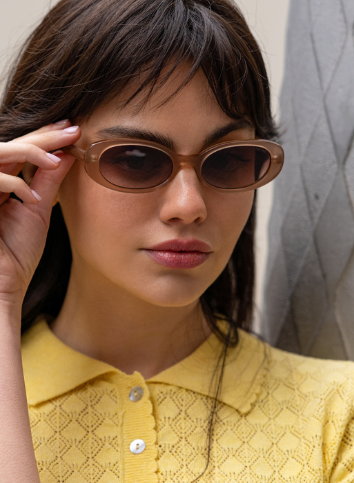 Mimi Acetate Oval Sunglasses