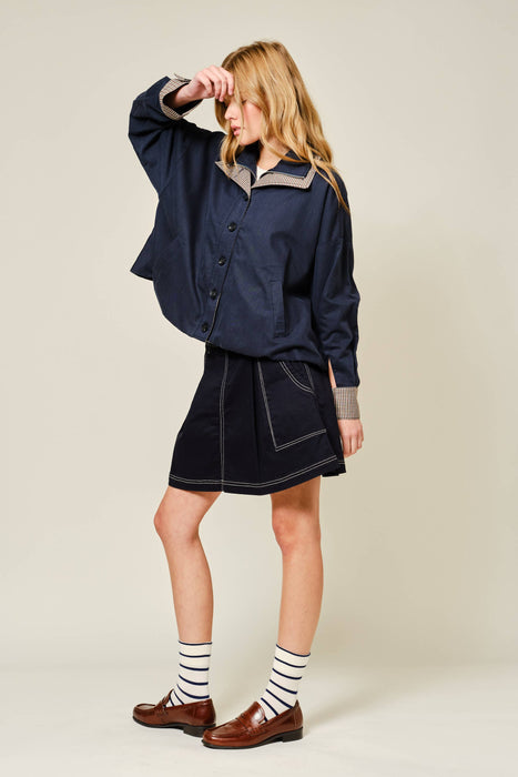 Gingham Cuff Coat