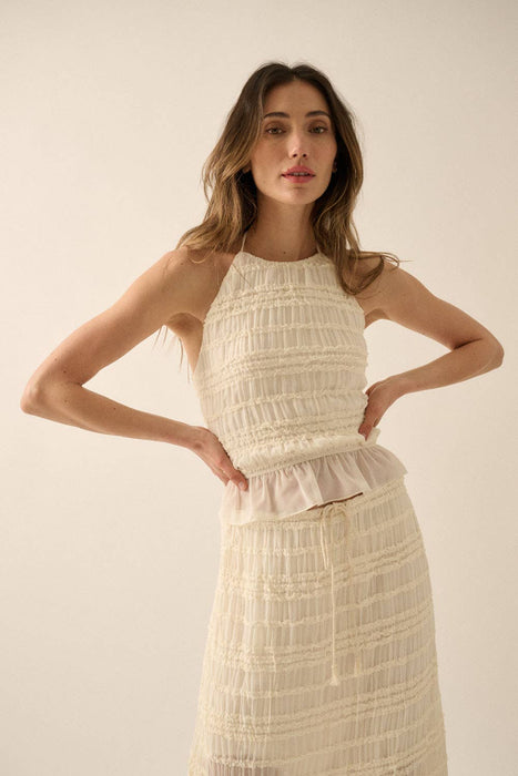 Shay Open Back Ruffle Top