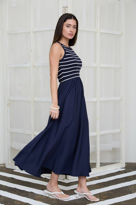 Newport Stripe Midi Dress