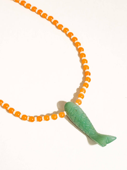 Nicolette Beaded Fish Necklace