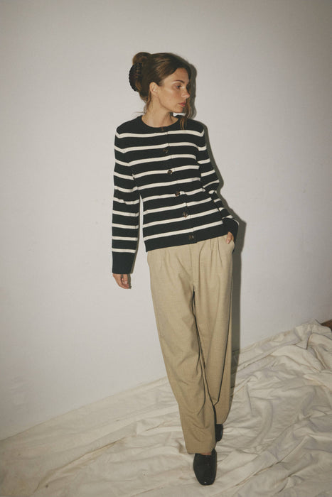 London Striped Cardigan