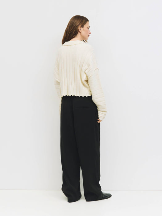 Muse Ribbed Polo Knit