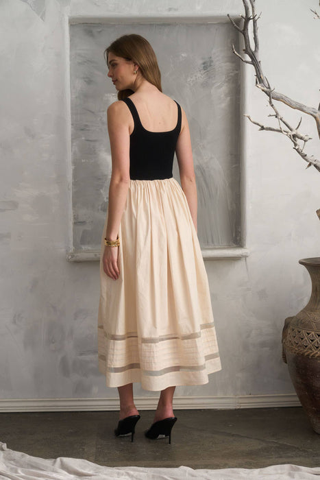 Karlie Basque Waist Midi Dress