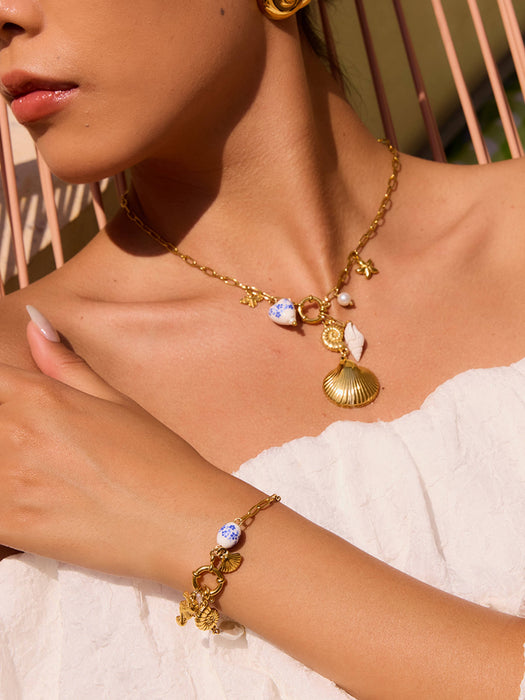 Costa Ceramic Charm Necklace