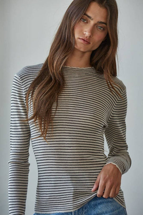 Hailee Striped Knit Top
