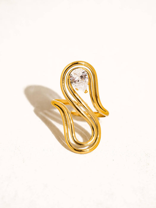 Abstract Oval Ring