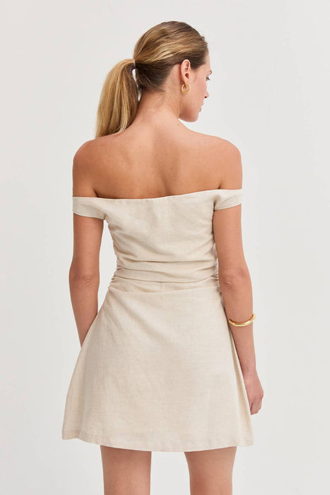 Oatmeal Off Shoulder Dress