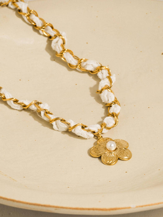 Floral Chain Pendant Necklace