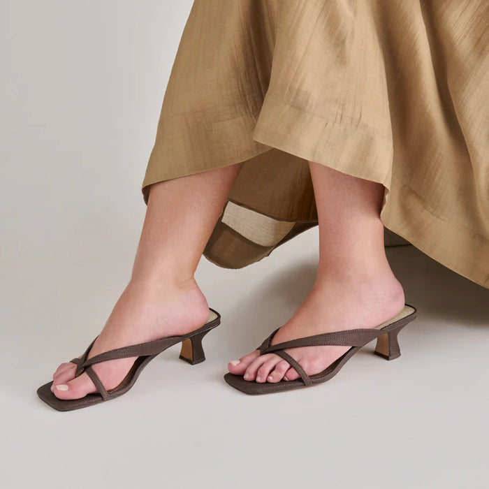 Brevel Heels Chocolate Raffia