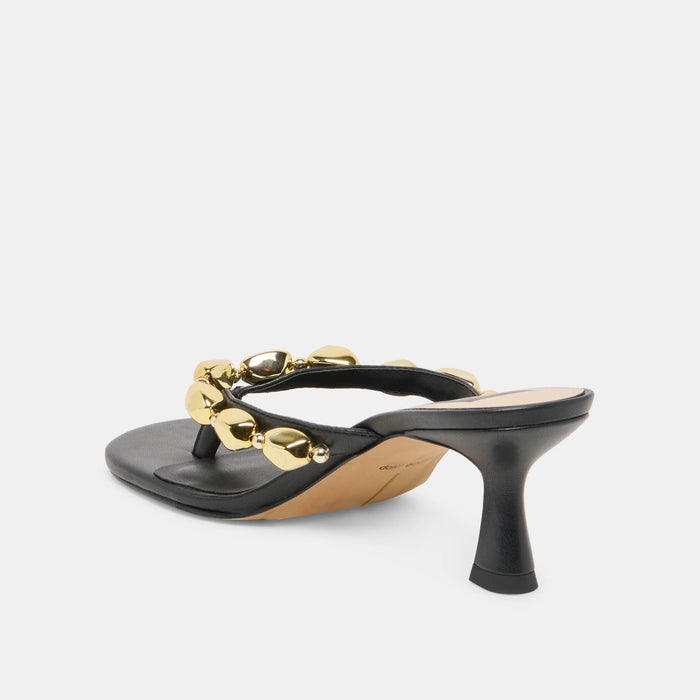 Daksie Heels Black Leather
