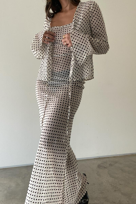 Sheer Polka Dot Set