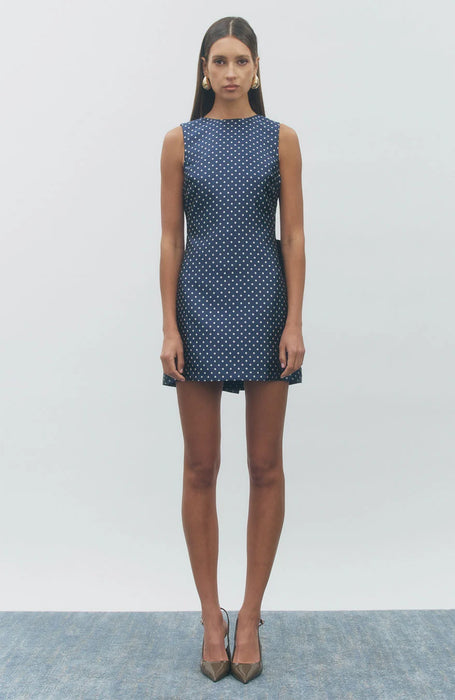 Noeud à Pois Mini Dress
