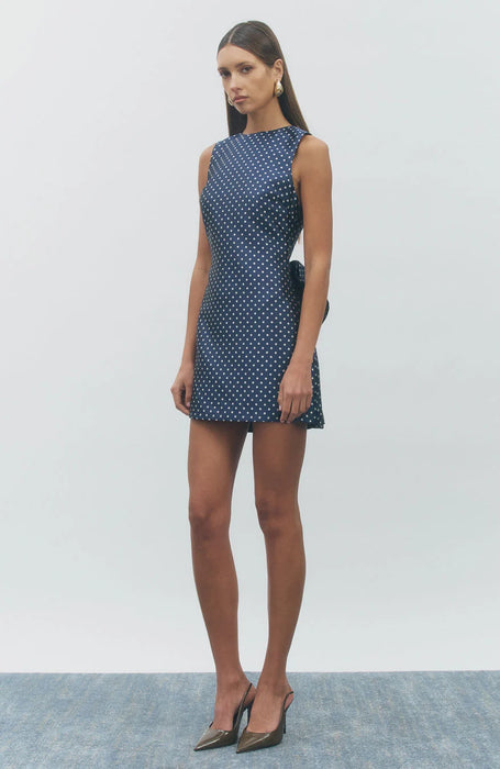 Noeud à Pois Mini Dress