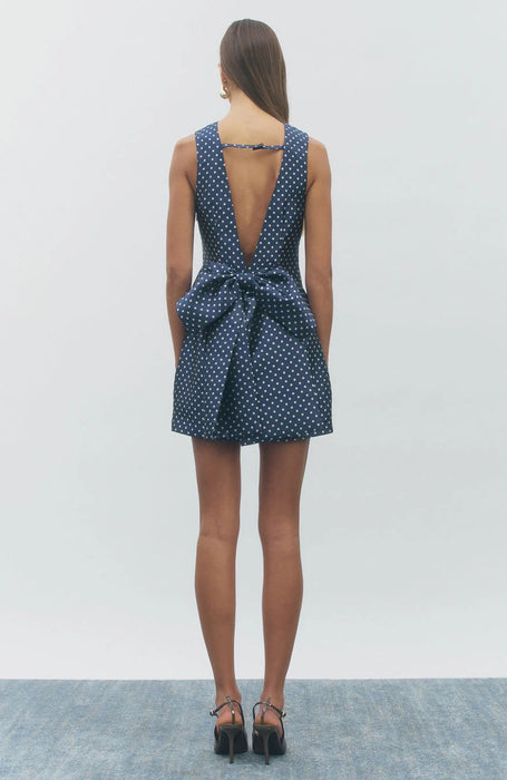 Noeud à Pois Mini Dress