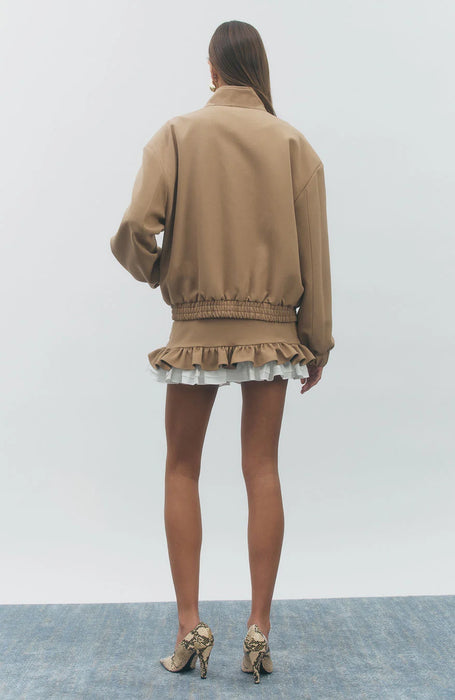Plissée Mock Neck Jacket