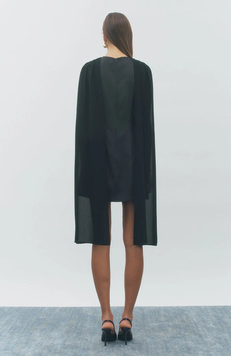 Noir Satin Mini Dress