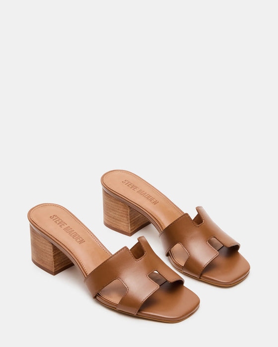 Hana Heeled Sandal Cognac