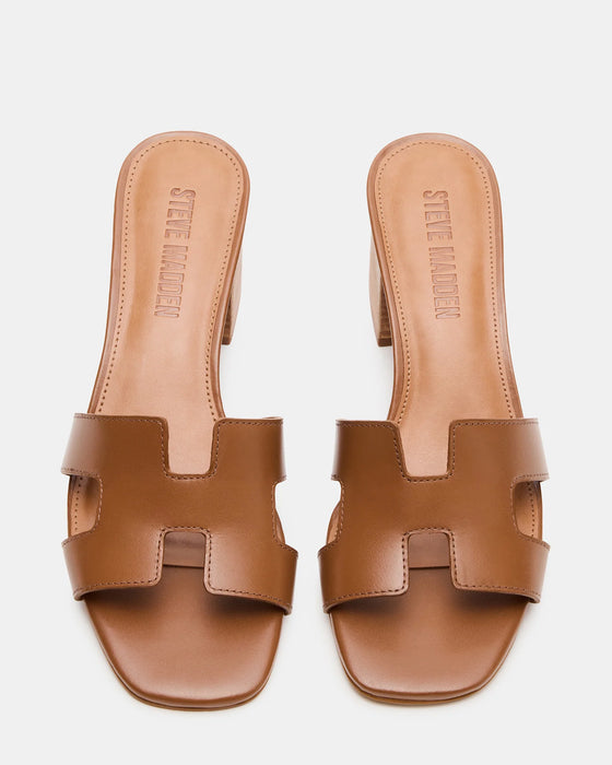 Hana Heeled Sandal Cognac