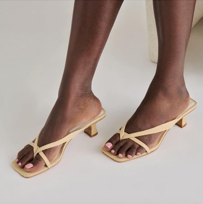 Brevel Heels Natural Raffia