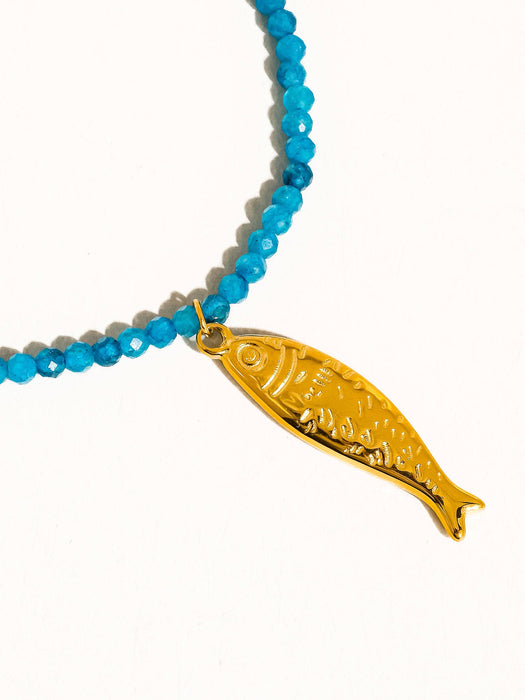 Lisboa Fish Beaded Necklace