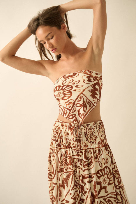 Elena Handkerchief Crop Top