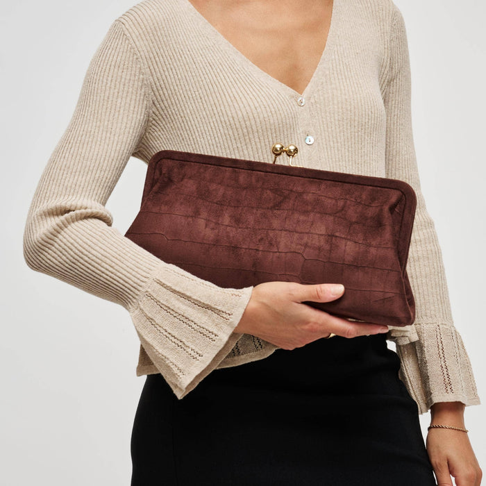 Kristin - Faux Suede Clutch