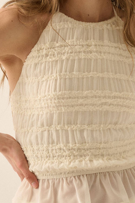 Shay Open Back Ruffle Top