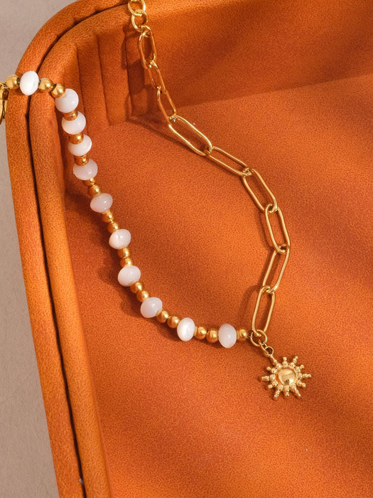 Sun and Pearl Bracelet