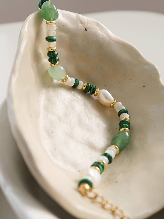 Bohemian Stone and Bead Bracelet